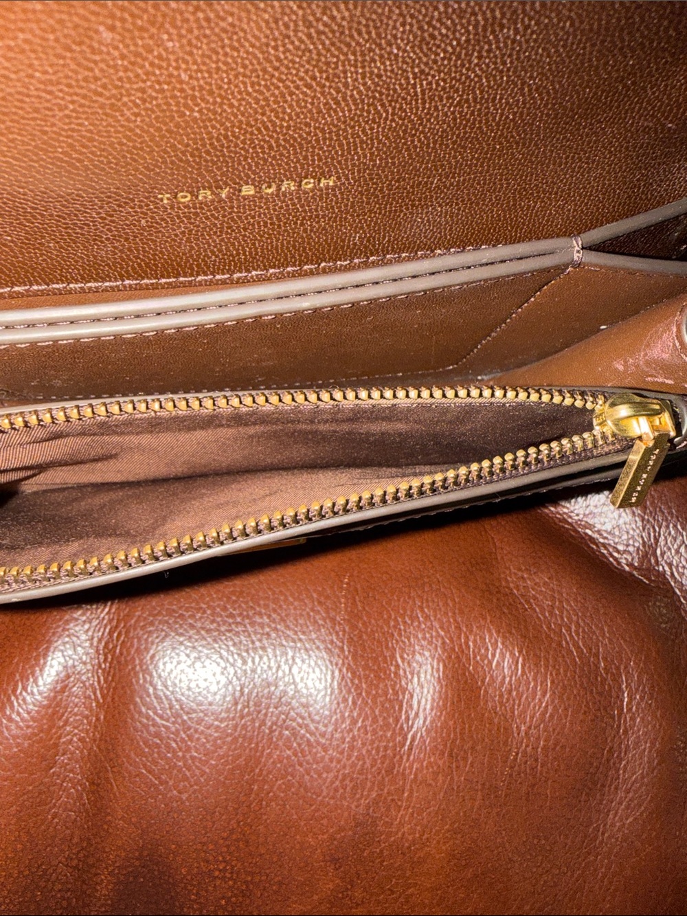 ‼️Tory Burch Eleanor Diamond Quilt Brown Leather Crossbody Bag - Picture 12 of 12